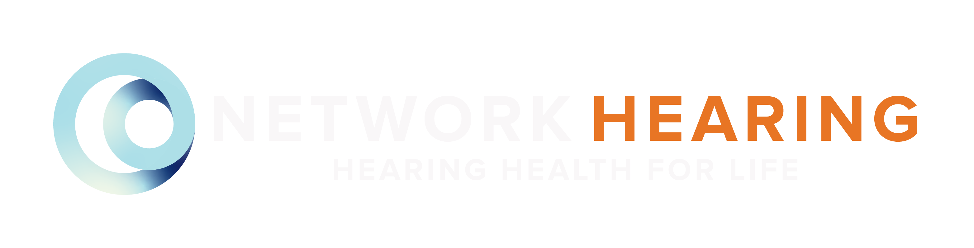 network hearing secondary logo tagline reverse